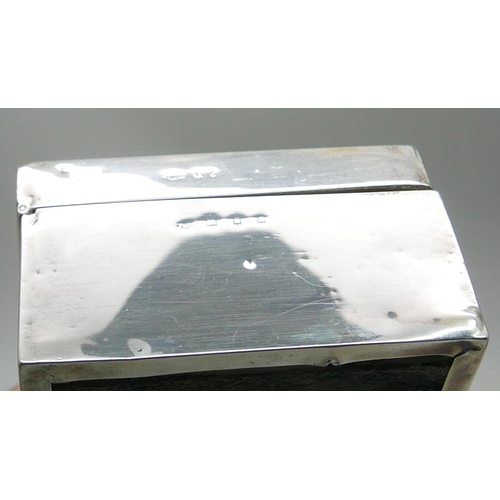 7322 - A silver cigarette box, a/f, total weight 490g