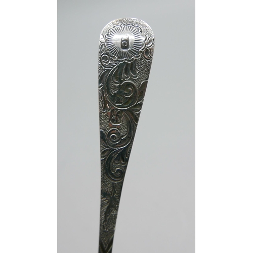 7324 - A Georgian silver sifter spoon, London mark, 22g