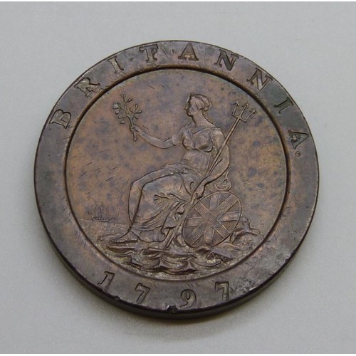 7178 - 1797 'Cartwheel' two pence, very clear detail, high grade