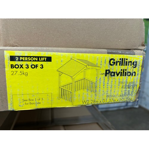 3194 - A Zest Wooden Bbq Pavilion, Original RRP £583.33 + Vat (4216A-32) *This lot is subject to Vat