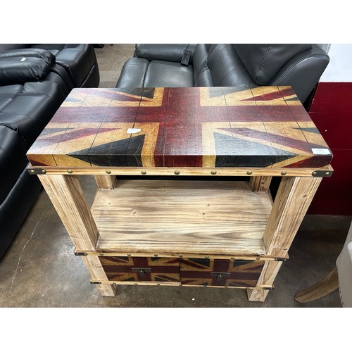 3084 - A Union Jack one drawer side table