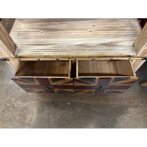 3084 - A Union Jack one drawer side table