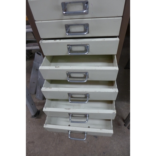 5183 - A Bisley 15 drawer multi-drawer cabinet