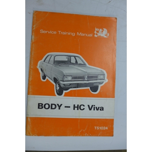 5312 - A box of vintage Vauxhall service manuals