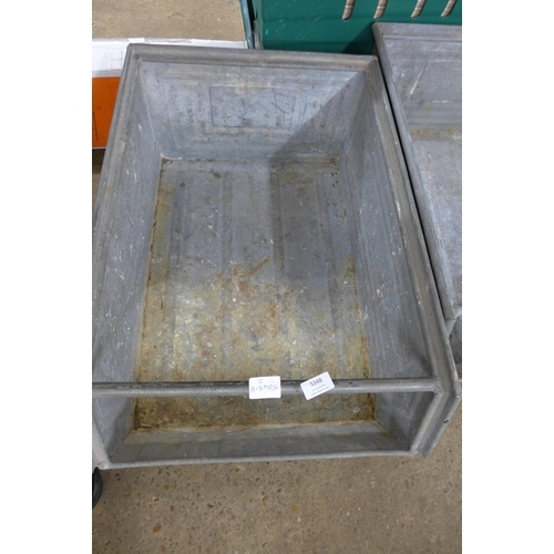 5348 - 3 , galvanised steel tote boxes