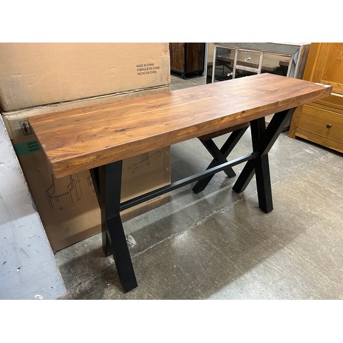 3126 - A Matrix acacia wood console table * This lot is subject to Vat