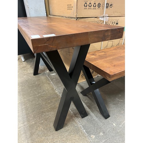 3126 - A Matrix acacia wood console table * This lot is subject to Vat