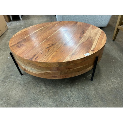 3190 - An acacia wood coffee table