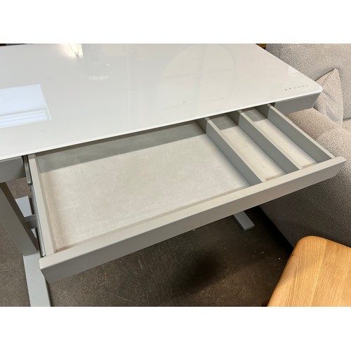 3205 - A white adjustable tech desk - (No Power Supply)