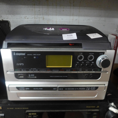 5156 - A Steepletone SMC1033P stereo music system, a JVC RX-500R FM receiver and a Cruiser CR-25B amplifier