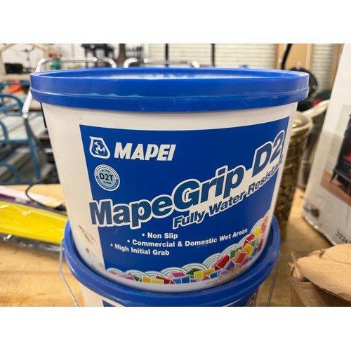 5301B - Two 15kg tubs of Mapei MapeGrip D2 fully water resistant adhesive