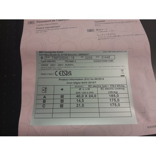 4128 - Neff Induction Hob (468-147), *This lot is subject to VAT