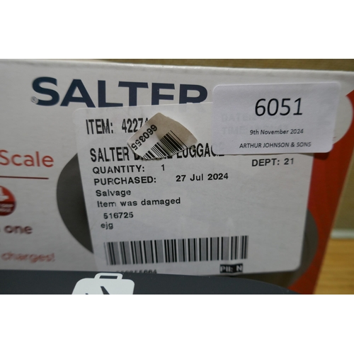 6051 - Two Salter Digital Luggage Scales 40Kg (340-168,169) *This lot is subject to Vat