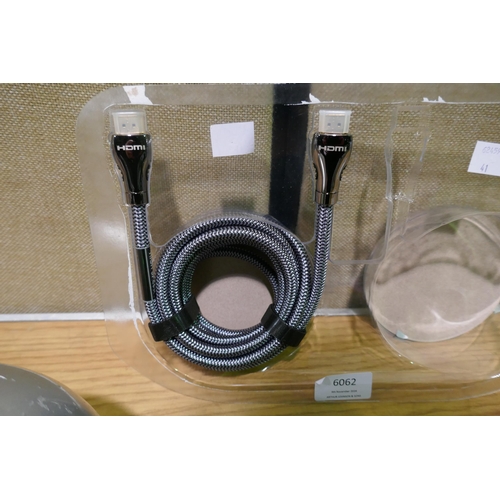 6062 - Thermal Chip & Pin Rolls, a Silver Sphere Candle and a Sanus 8K 2.1 HDMI 3 Metre Cable (340-19,41,21... 