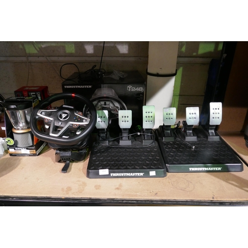 6064 - Thrustmaster T-248  Xbox Racing Wheel and two sets of pedals, Original RRP £199.99 + Vat  (340-170,2... 