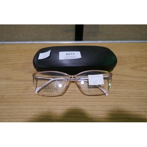 6073 - Stepper  Pink Cry Plastic glasses - damaged frame (Si 30213 F320) (56X12)  (340-131) *This lot is su... 