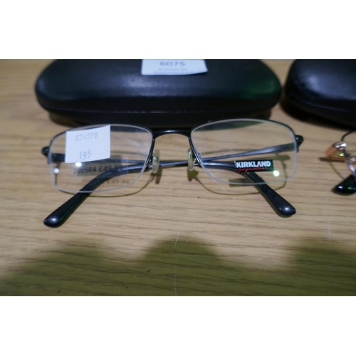 6075 - Kirkland Signature Black Metal glasses and Guess Womens glasses (340-195,322) *This lot is subject t... 