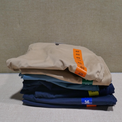 6091 - Farah Basset shorts x 10 in sand, teal and navy, various sizes with tags (340-73888) * This lot is s... 