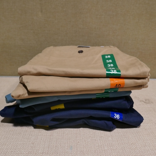 6092 - Farah Basset shorts x 10 in sand, teal and navy, various sizes with tags (340-73888) * This lot is s... 