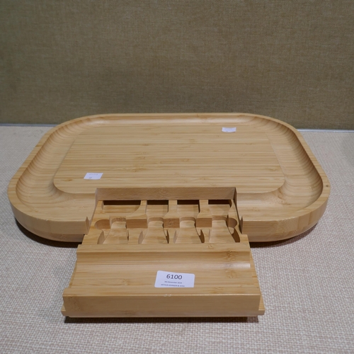 6100 - Bamboo Cheese Board, a Bamboo Salad Bowl and three  Kirkland Signature Water Filters (340-32,142,220... 