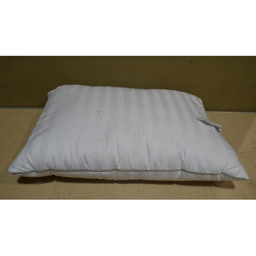 6126 - Two Hotel Grand Down Roll jumbo Pillows (340-218) *This lot is subject to Vat