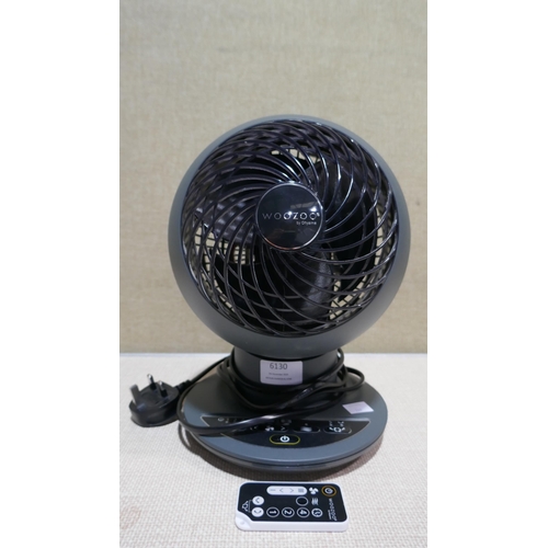 6130 - Iris Woozoo Grey Desk Fan with remote and box  (340-205) *This lot is subject to Vat