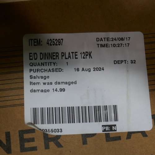 6133 - Eaton Dining Dinner Plates, 10.5 /26.5Cm  (340-172) *This lot is subject to Vat