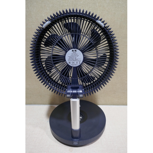 6209 - Nsa Folding Stand Fan with remote and box (No Power lead)  (340-185) *This lot is subject to Vat