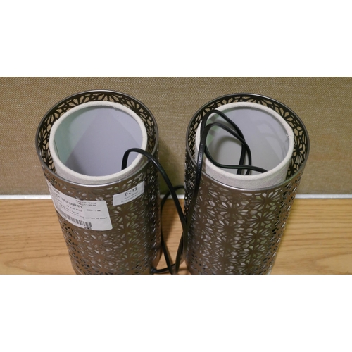 6241 - Two Geo Touch Table Lamps  (340-283) *This lot is subject to Vat