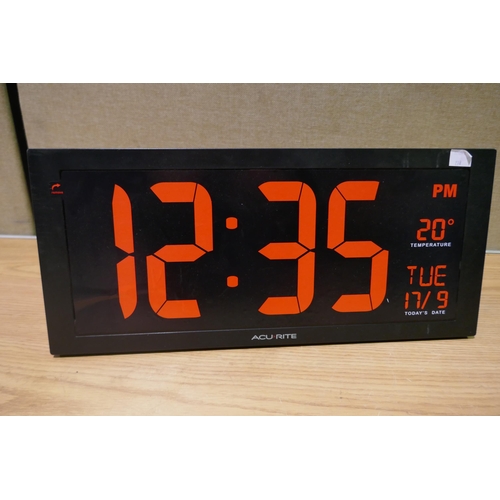 6247 - Two Digital Led Clocks & Temperature  (340-238,278) *This lot is subject to Vat