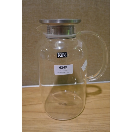 6249 - King Crystal Pitcher 2.2L    (340-267) *This lot is subject to Vat