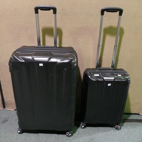 6262 - Samsonite Endure 2 piece black Hardside Suitcases (Large has damage) Original RRP £119.99 + Vat (340... 