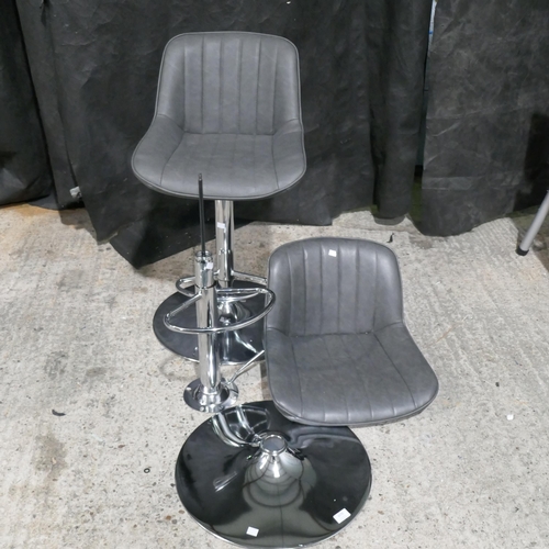 6270 - Two Bayside Grey Bar Stools (One damaged) (340-72,251) *This lot is subject to Vat