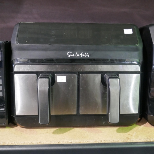 6322 - 3 x Sur Table Air Fryers and Panasonic Solo Black Microwave (Sold As Scrap) (340-13,65,88,154) *This... 