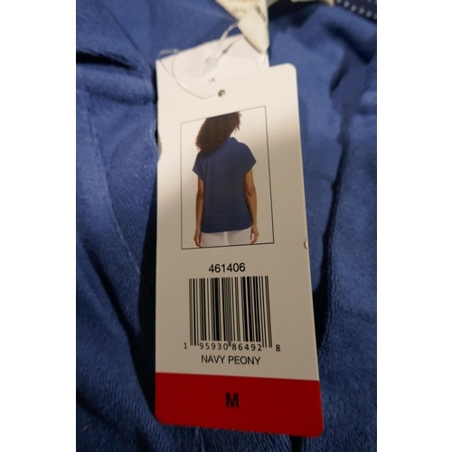 6023 - Weatherproof Vintage ladies lounge wear x 15 sets in blue. Comprising of polo shirt and shorts (5 me... 