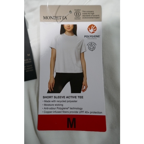 6028 - Mondetta short sleeve Active T-shirts x 30 (15 white, 15 blue) various sizes with tags (340-73888) *... 