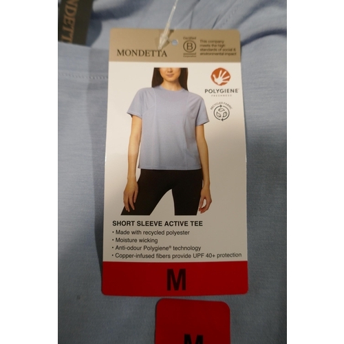 6029 - Mondetta women's short sleeve Active T-shirts x 12. Various colours and sizes with tags (340-73888) ... 