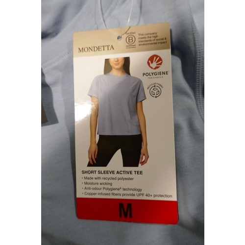 6031 - Mondetta short sleeve Active T-shirts x 30 (15 white, 15 blue) various sizes with tags (340-73888) *... 