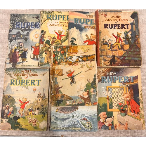 2162 - Rupert books - early originals from the 1940s and early 1950s