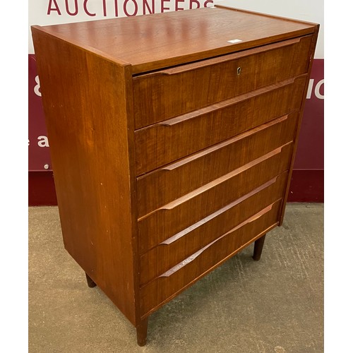 46 - A Danish teak chest of drawers