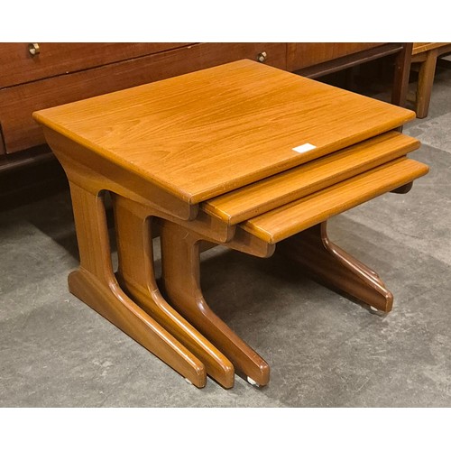 104 - A teak nest of tables