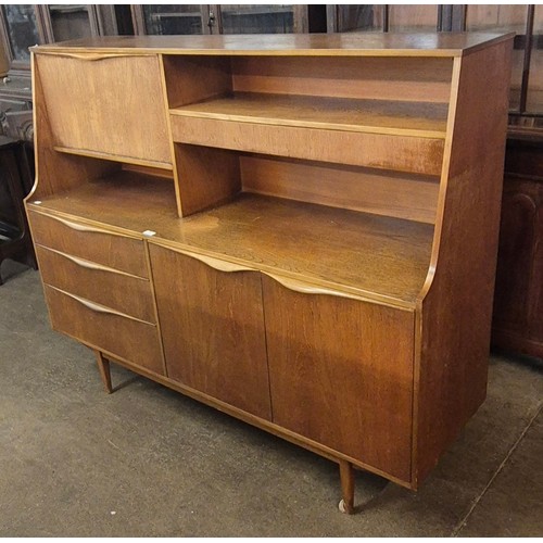 120 - A teak highboard