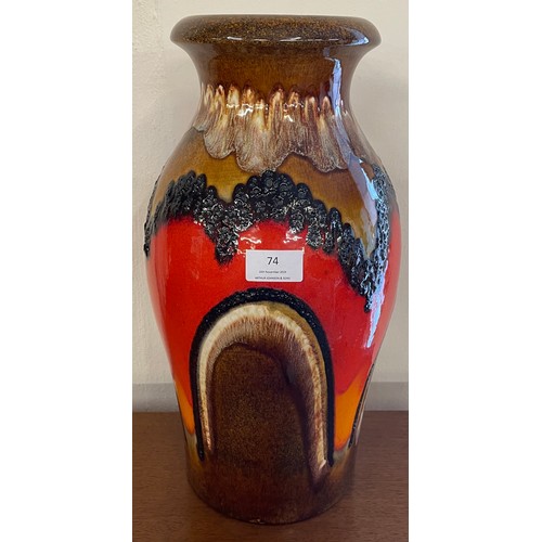 74 - A large West German pottery vase, 40cm h