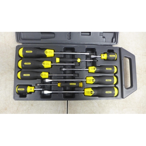 5003 - Two Stanley 10 piece cushion grip screwdriver sets