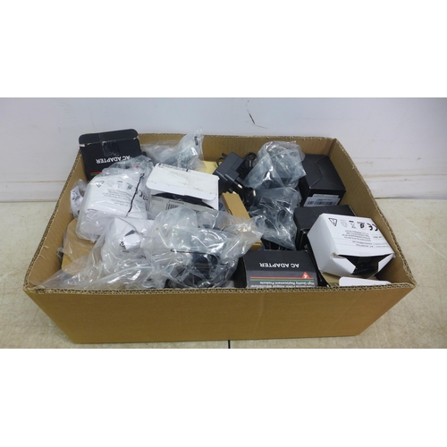 5049 - A box of approximately 30 various AC adapters