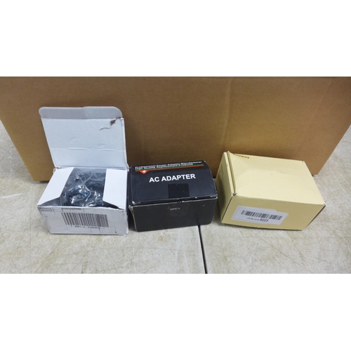 5049 - A box of approximately 30 various AC adaptors