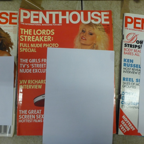 5050A - A box of adult interest magazines including mainly Penthouse