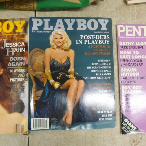 5051 - A box of adult interest magazines including mainly Playboy