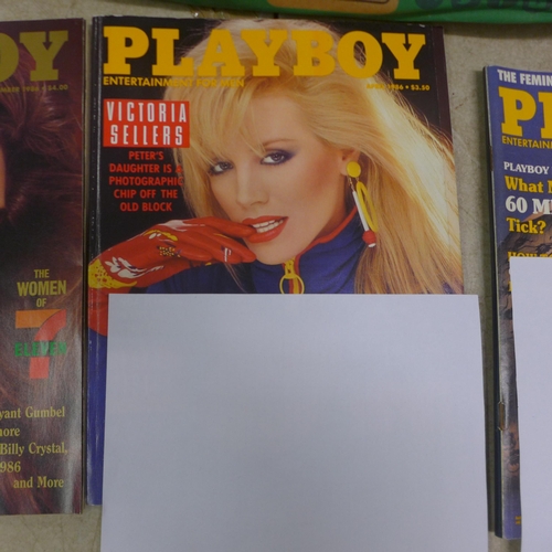 5053A - A box of adult interest magazines including mainly Playboy