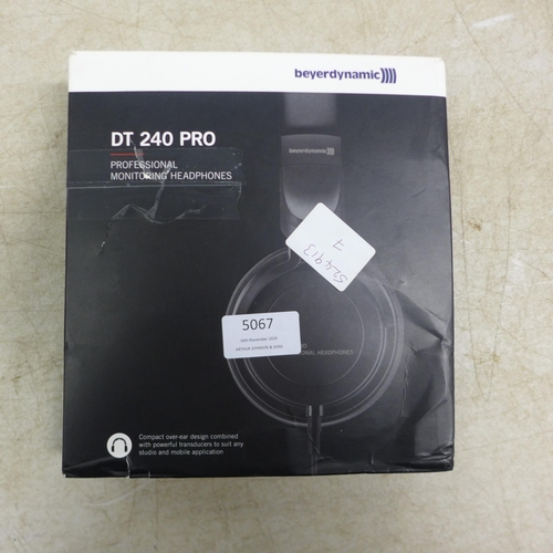 5067 - A pair of Beyerdynamic DT240 Pro headphones